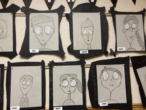 Art City Fifth Grade Self Portraits Tim Burton Style Art City